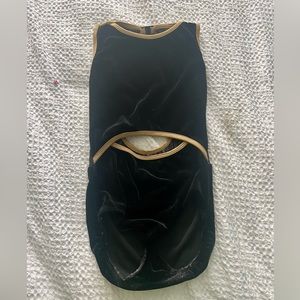 Five Dancewear Leotard, Black Velvet & Mesh, YL